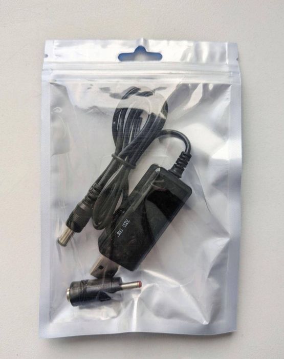 Перехіднк від Повербанку для вайфай роутера KWS-912 USB 5V на 9V і 12V