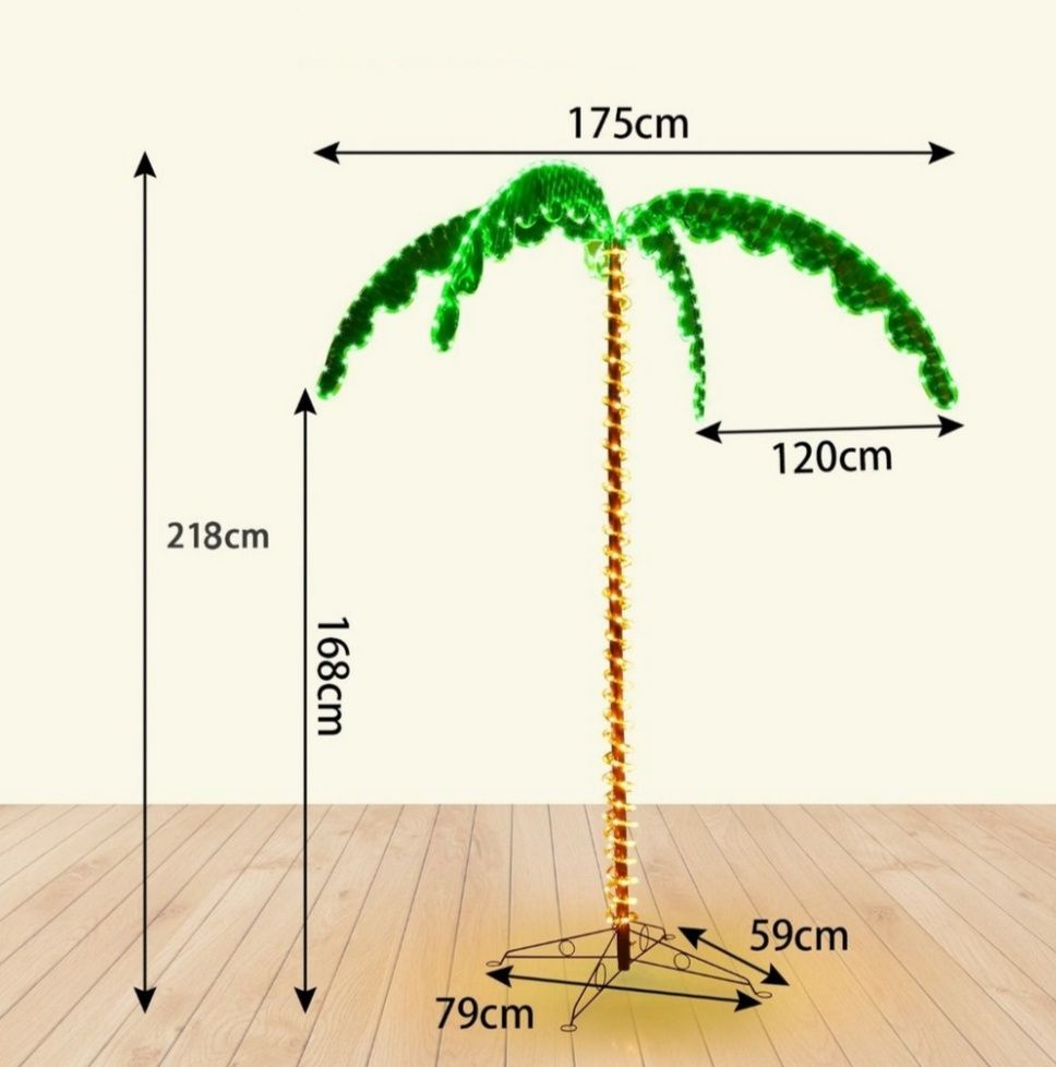 Sztuczna roślina drzewo  palma 218cm