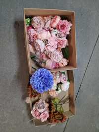 Caixa flores artificiais decoração