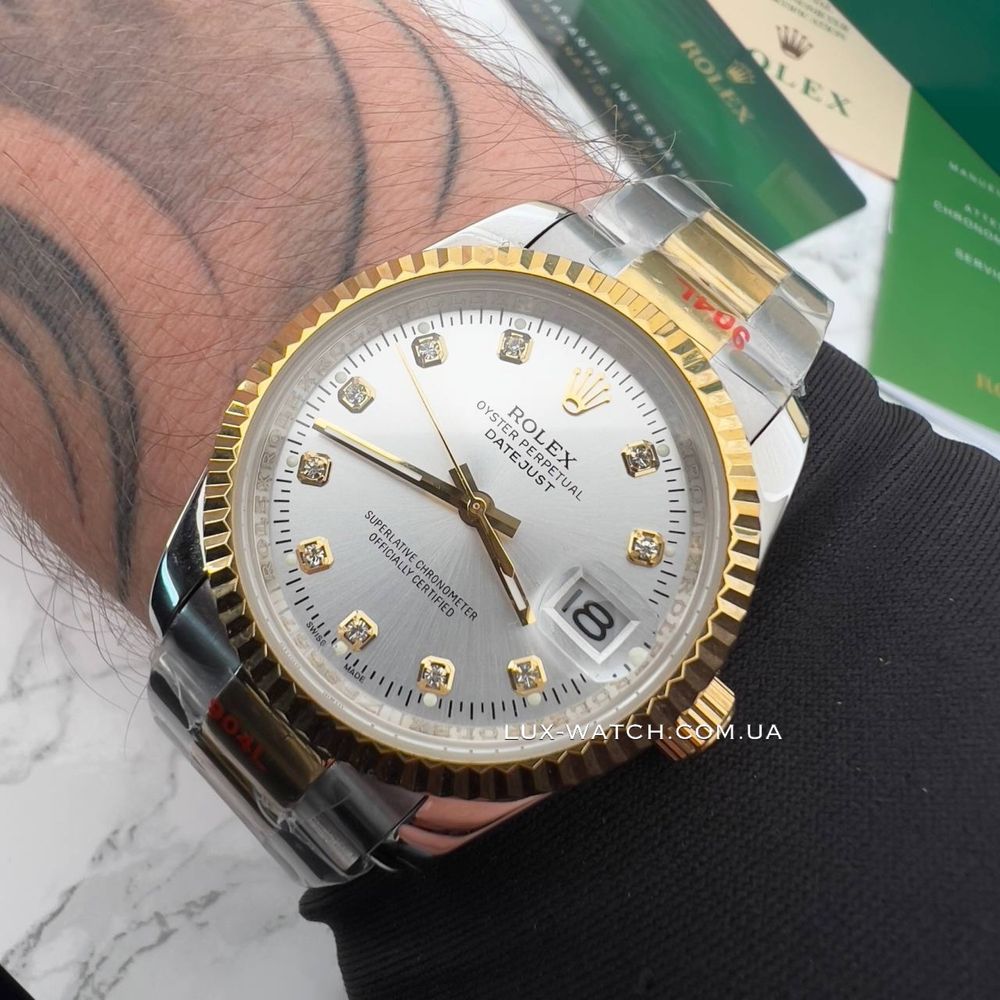 Часы Rolex DateJust Diamond 36 Ролекс Женские Мужские