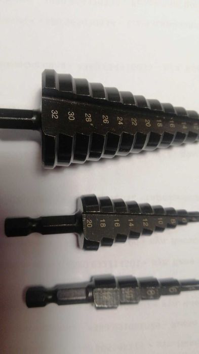 Набор ступенчатых сверл по металлу 3 шт.