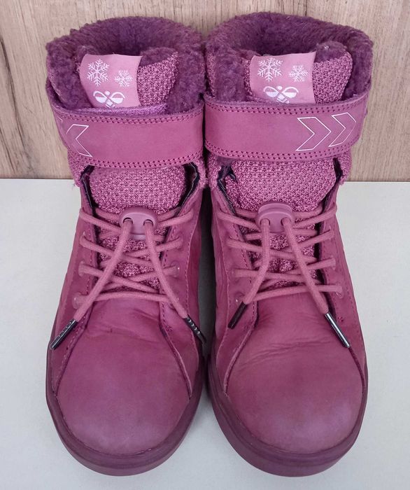 Натуральні дитячі черевики, теплі ботинки на мембрані, нубук, зима, 36