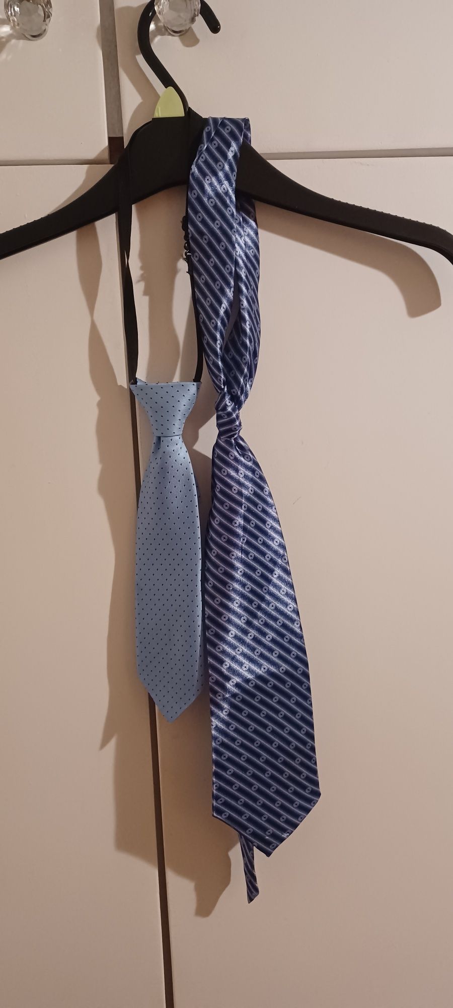 Krawaty chłopięce 2 sztuki niebieskie