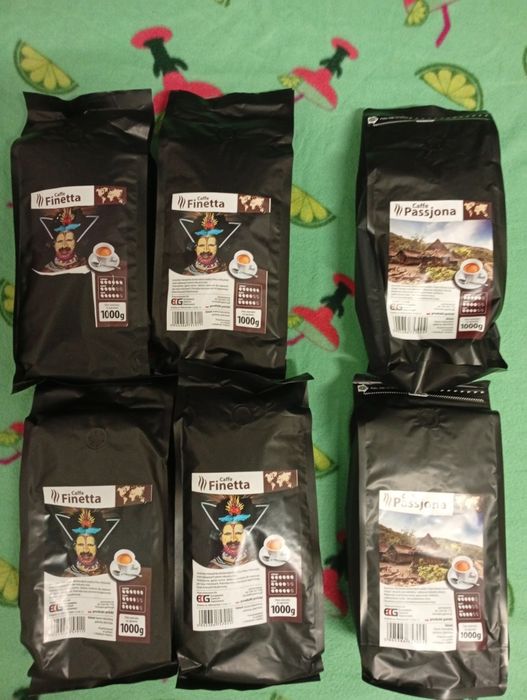 Kawa ziarnista caffe Finetta 4kg caffe Passjona 2kg