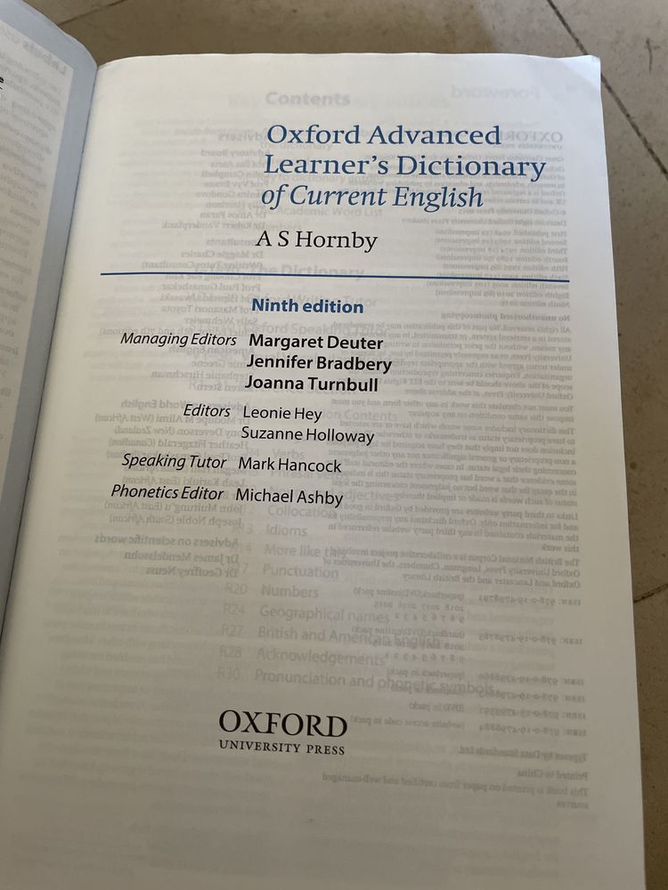 Oxford Advanced Learner’s Dictionary 9th edition
