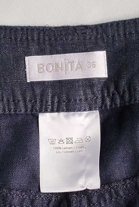 Spodnie rybaczki cygaretki lniane 34 36 xs s Bonita len lniane lato