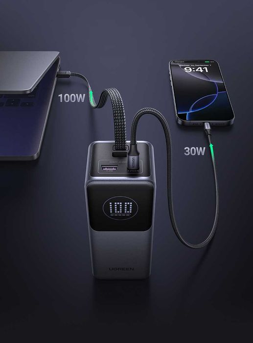 Павербанк UGREEN PB723 Nexode 20000mAh 130W with Built-in USB-C