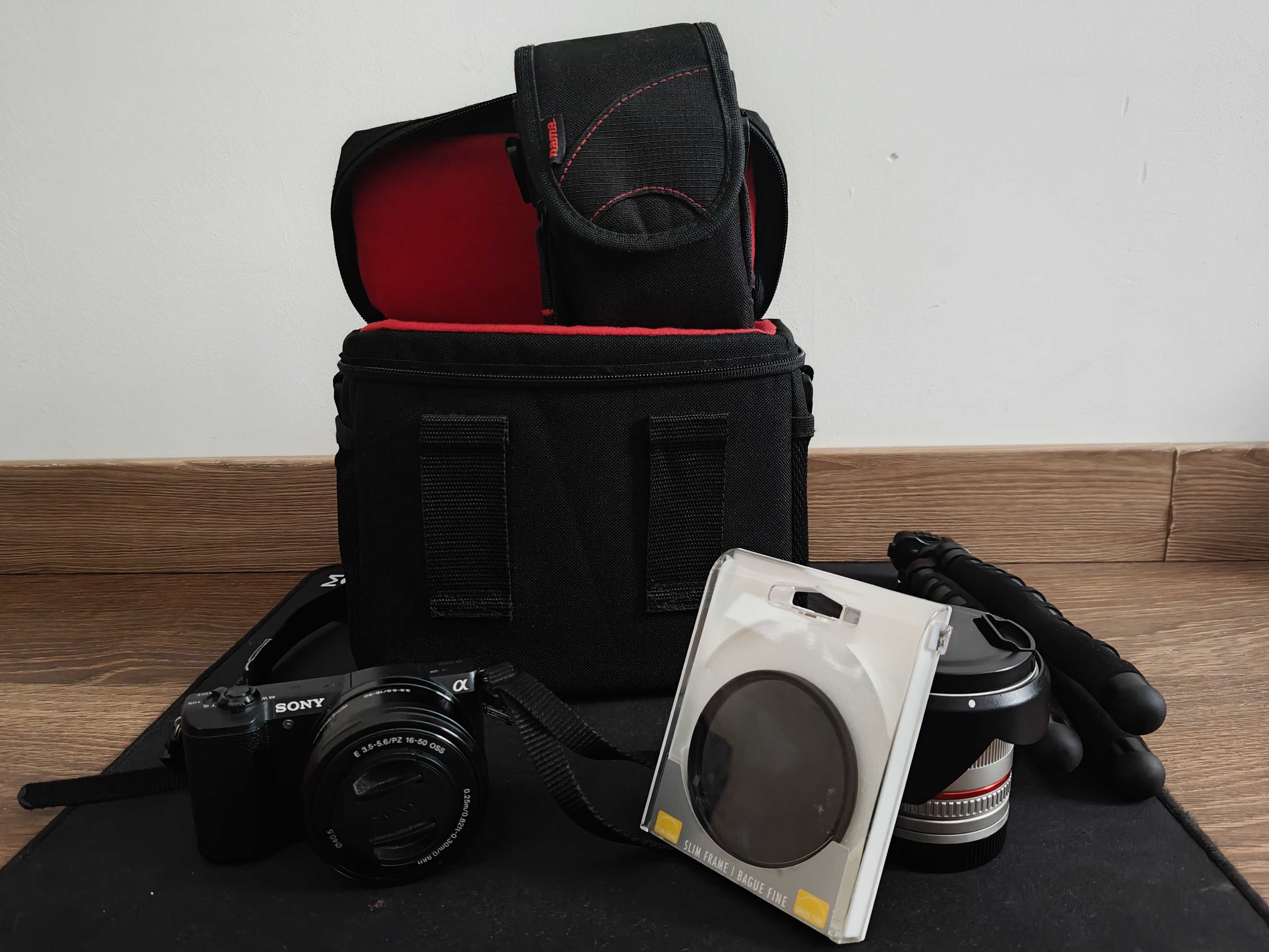 Sony Alpha A5100 + obiektyw Samyang + dodatki