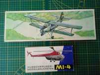 Model  samolotu AN-2 skala 1/75 ,MI-4 1/100 produkcja NRD.