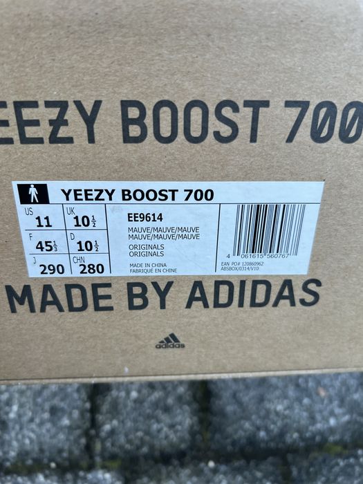 Adidas Yeezy Boost 700 V1 Mauve sneakersy niskie brązowe kanye 45 1/3