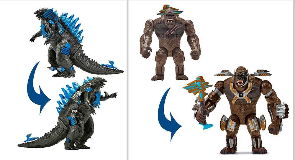 Фигурка Godzilla vs. Kong Titan Tech Годзилла 34931, Конг 34932, 20 см