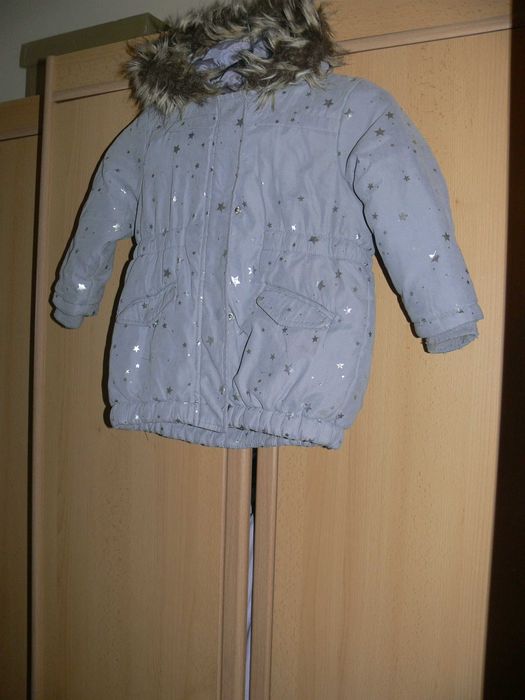 Ciepła francuska kurtka dla dziewczynki na 2-3 lata