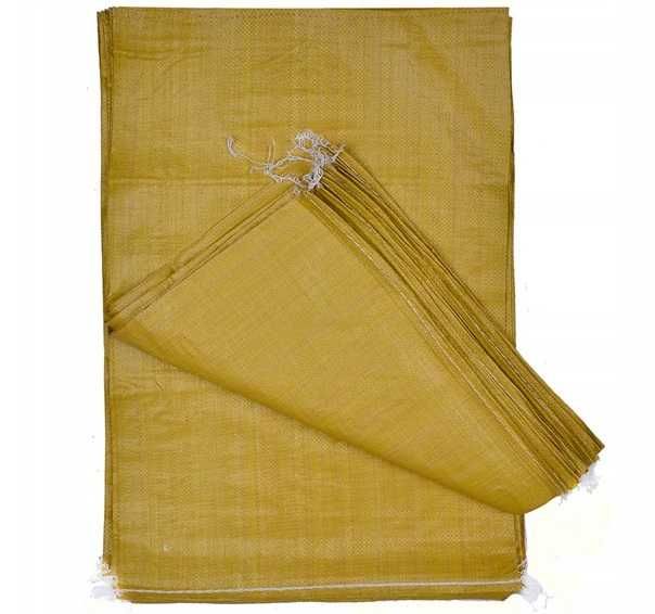 Worek Worki gruz, odpady budowlane 50x80cm 25kg MOCNE żółte - 50 szt.