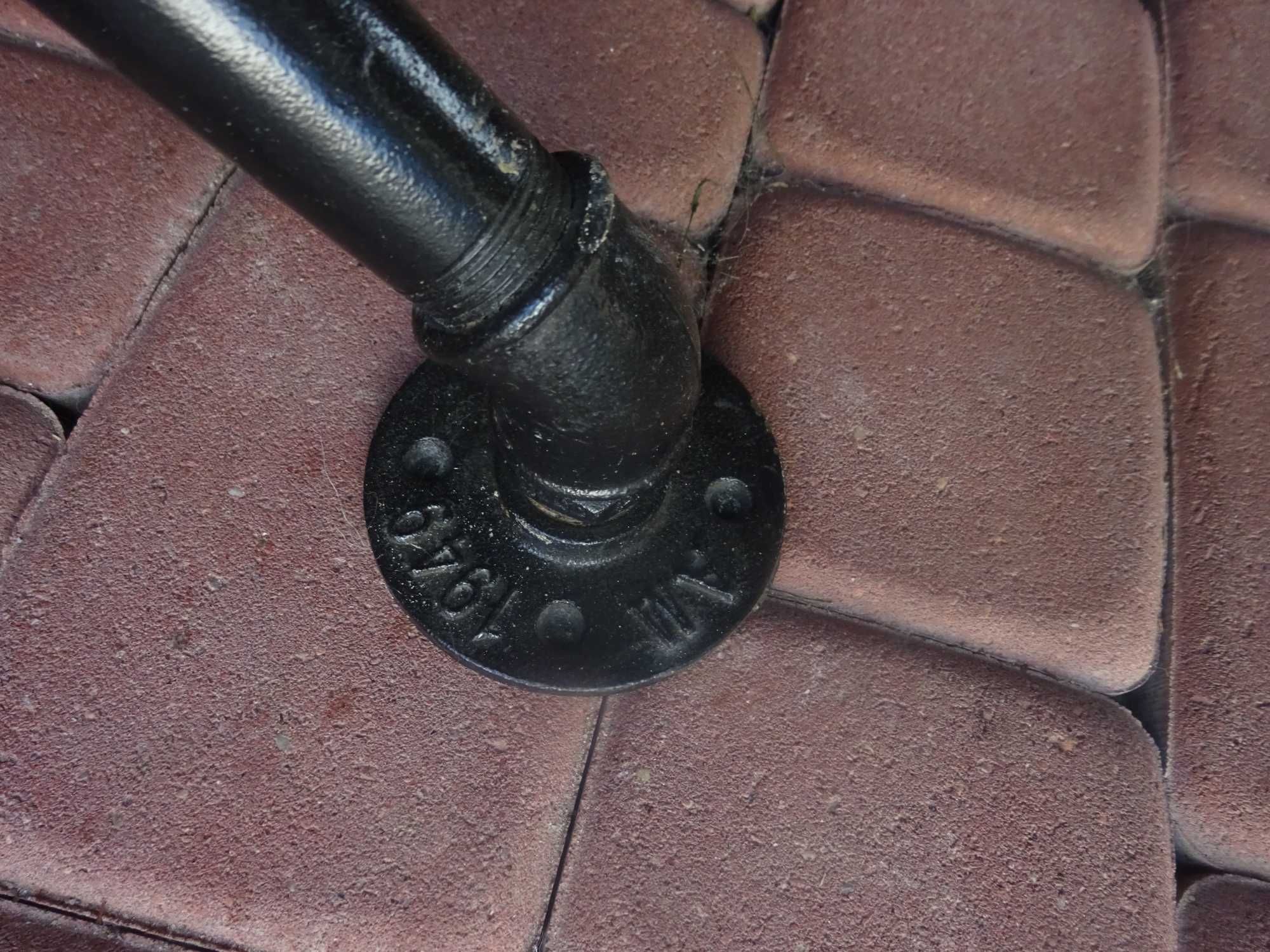 okrągły stolik 80 cm kawowy na kwiaty nogi metalowe z rur