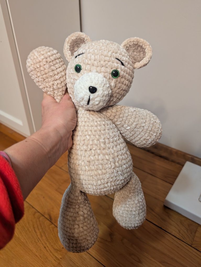 Maskotka pluszak DIY miś kotek zajączek maskotki włóczka handmade