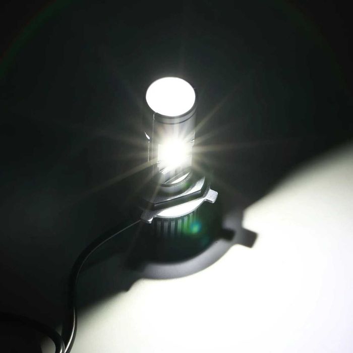 Светодиодные линзованные лампы H4 mini лед линзы 110W 6000K led (2шт)