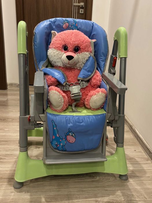 Niebiesko zielone krzesełko do karmienia dla dzieci Baby mix