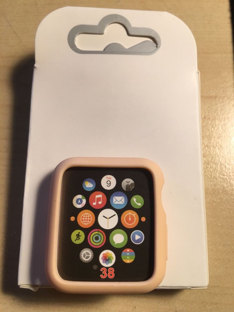 Capa protetora de silicone para apple watch de 38mm. Nova