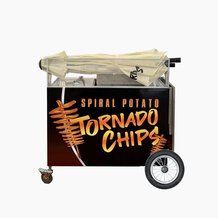 Nowy wózek gastronomiczny Chipstix gaz stoisko zakręcona frytka VAT23%