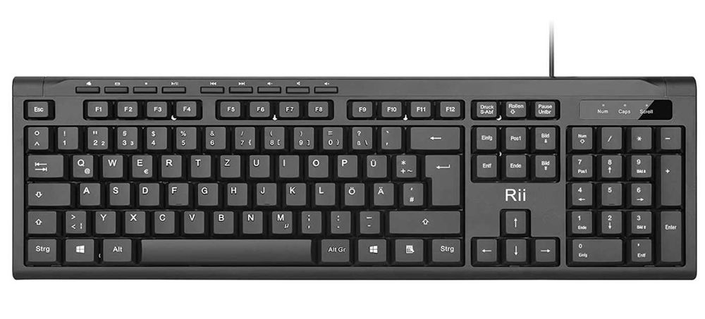 Klawiatura nożycowa Rii RK907 czarna