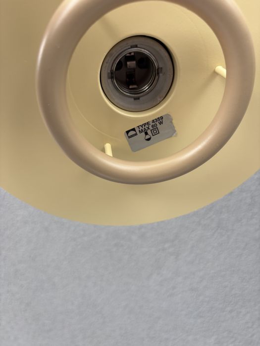 Lampa spodek - Żółta space age retro prl