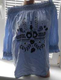 сорочка блузка з вишивкою в смужку 50-52 розмір