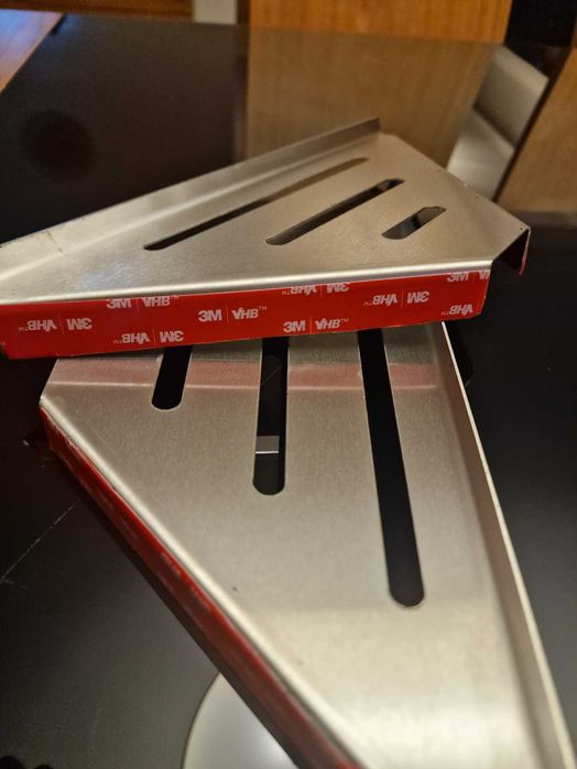 Narożna półka prysznicowa 2szt bez wiercenia, półka nierdzewna
