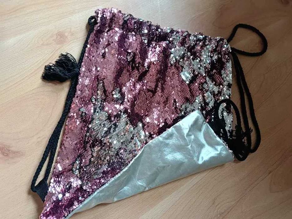 worek z cekinów dwustronny