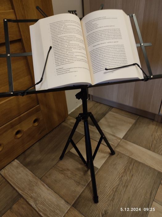 Nowy czarny metalowy stojak pulpit statyw na nuty