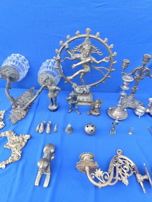 Латунные бронзовые изделия статуэтка лампа люстра бра подсвечник СССР