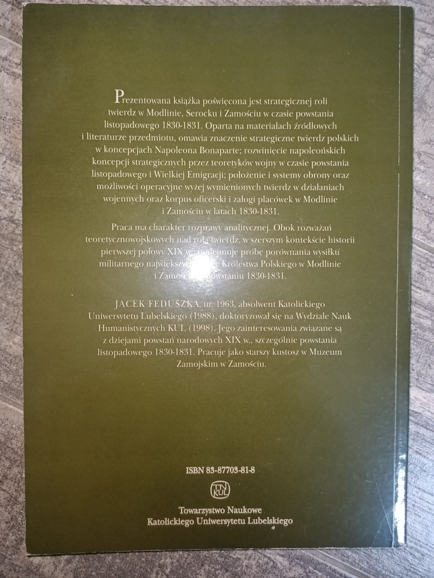 Twierdze Modlin, Serock, Zamość w planach strategicznych Feduszka