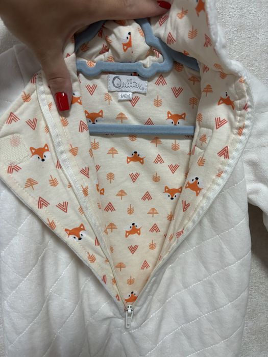 Дитячий комбінезон демісезонний велветовий 3/6 м