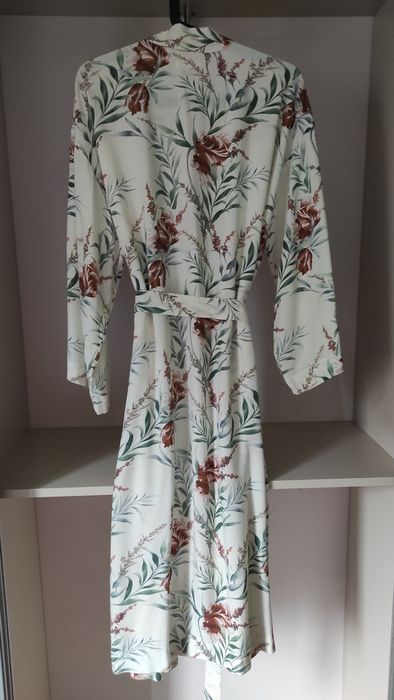 Kobiece eleganckie kimono szlafrok Festiwal wiskoza rośliny kwiaty