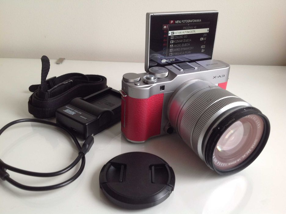 Aparat cyfrowy FujiFilm X-A3 różowy + ob. XC 16-50mm