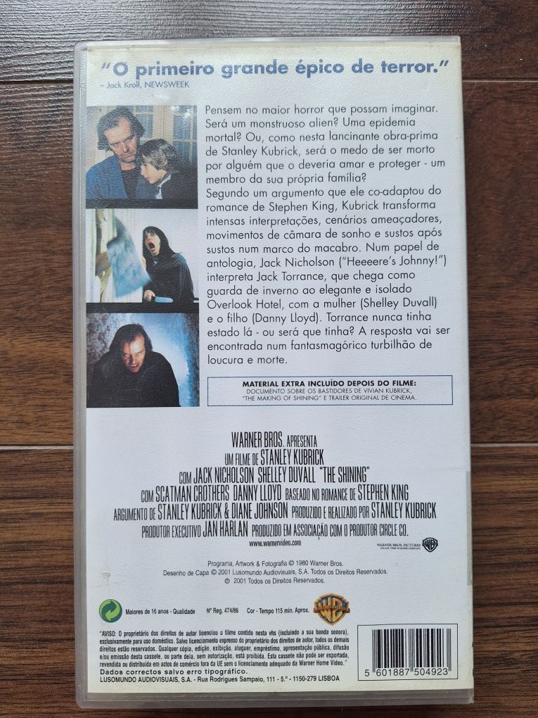 Cassete VHS The shining