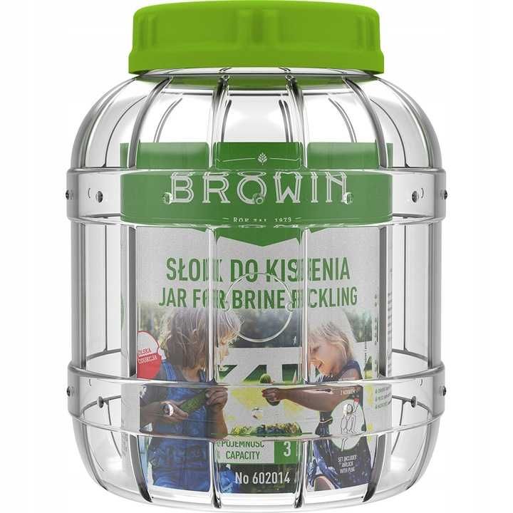 Słoik plastikowy do kiszenia Browin3 l nietłukący
