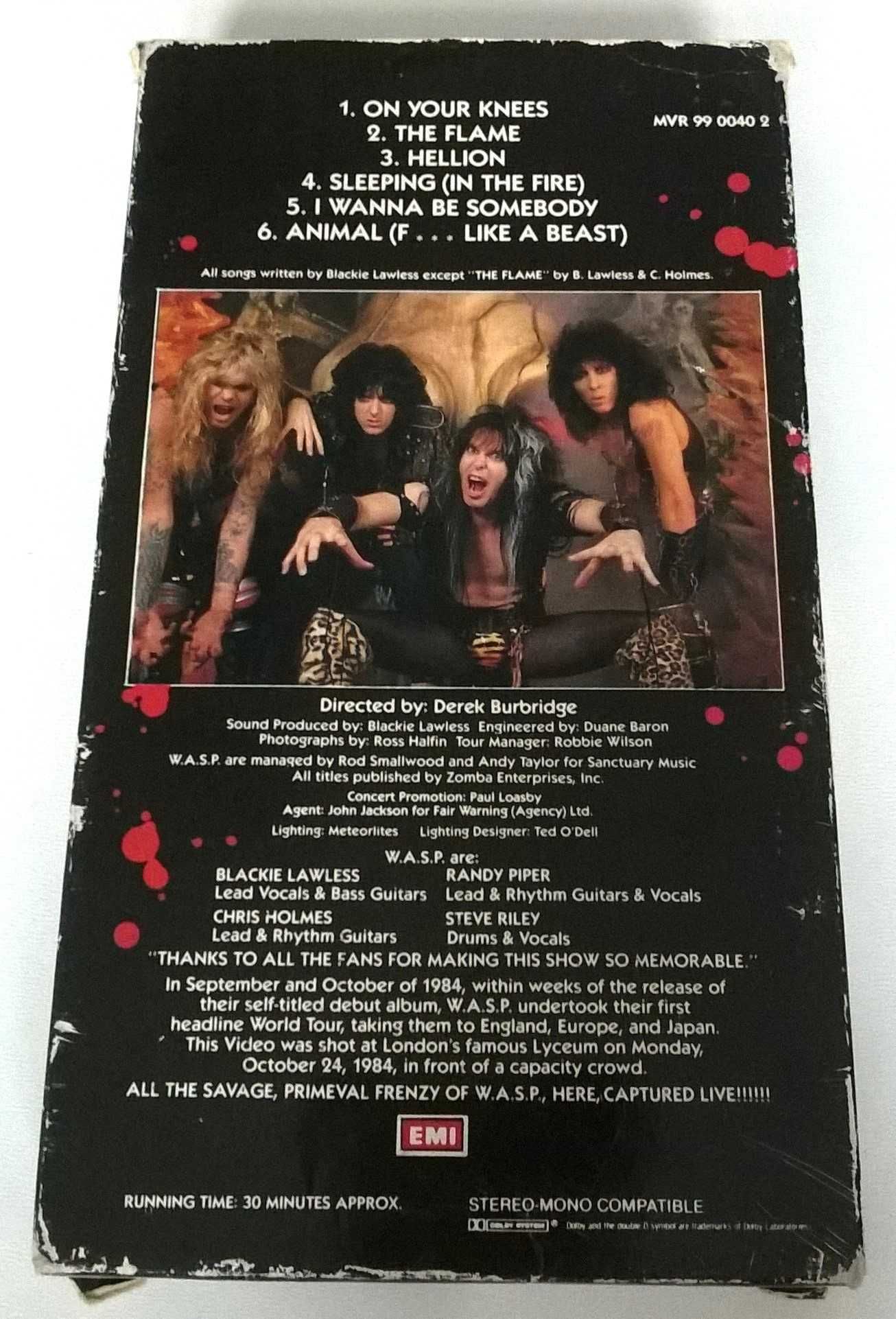 WASP Live at the Lyceum, London 1 kaseta VIDEO VHS hi-fi stereo