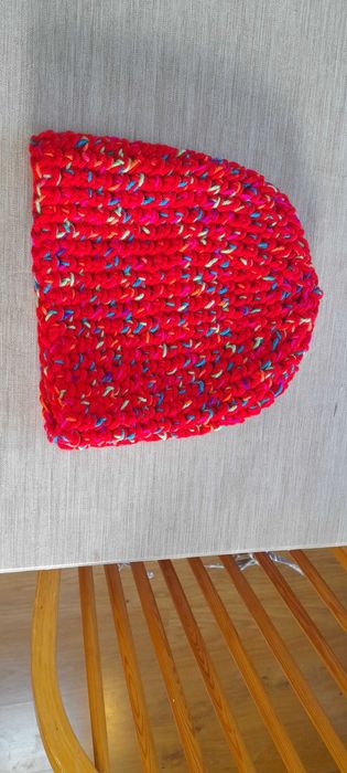 Czapka merino i akryl ciepła, wyrób własnoręczny