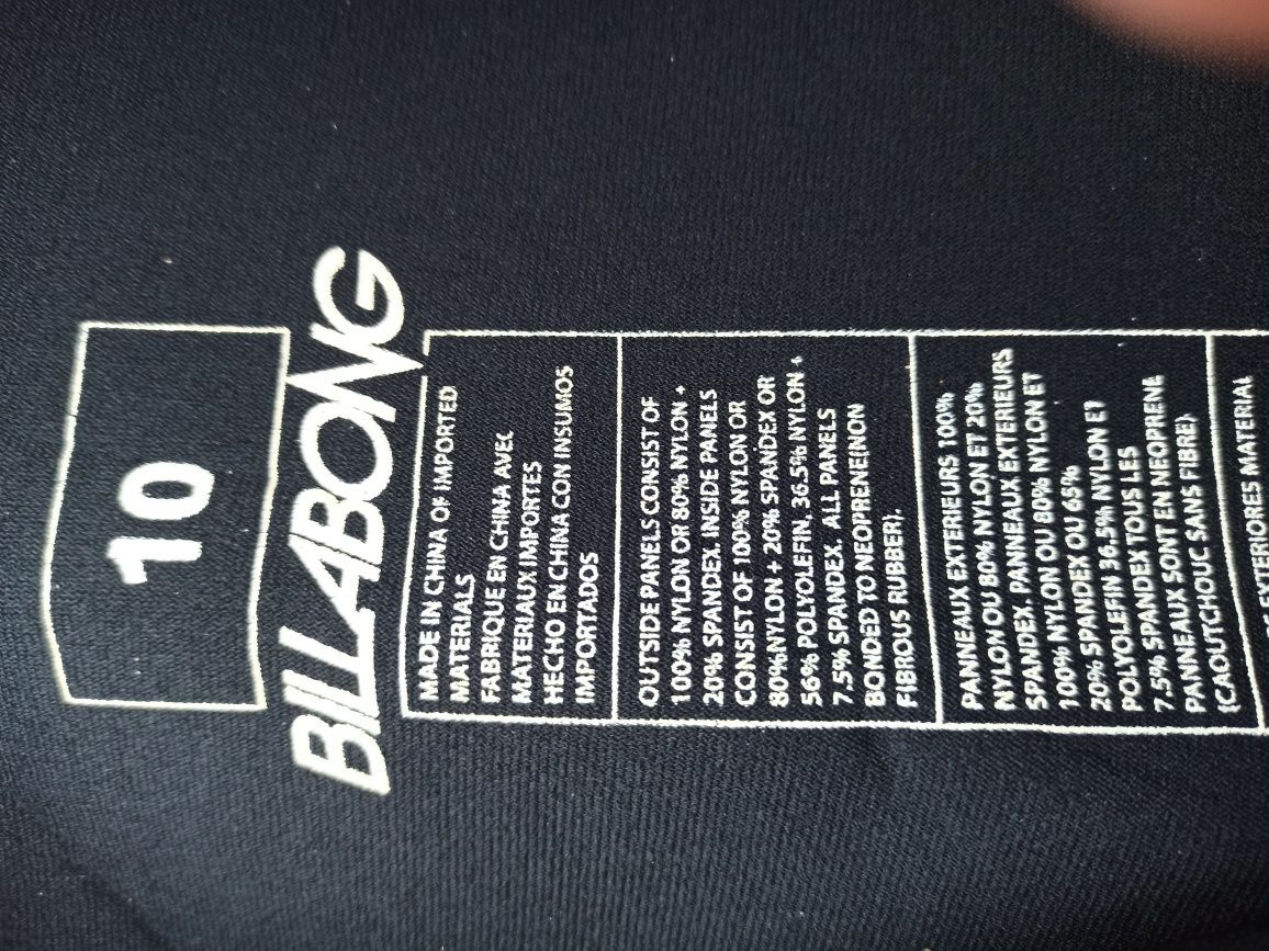 Fato neoprene Billabong 5 a 10 anos