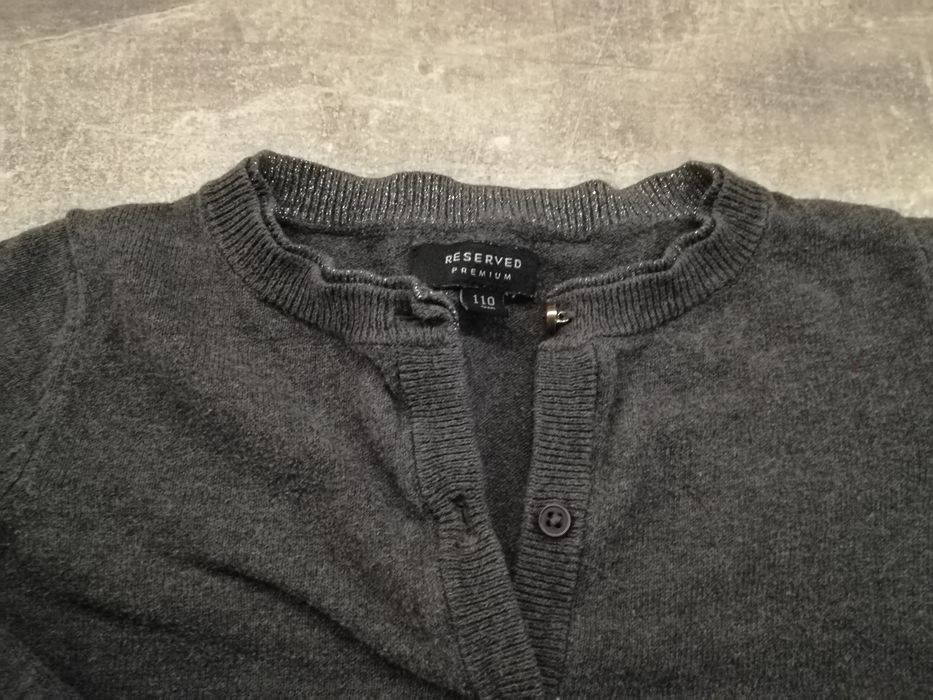Sweterek rozpinany grafitowy Reserved rozm. 110