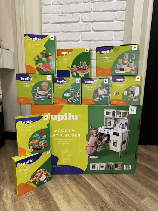 Дитяча деревʼяна кухня ikea, lupilu, playtive