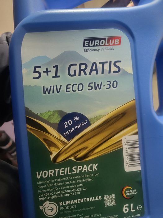 Масло моторное EUROLUB WIV ECO 5w30