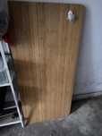 Biurko / stół ANFÄLLARE – bambus + białe nogi