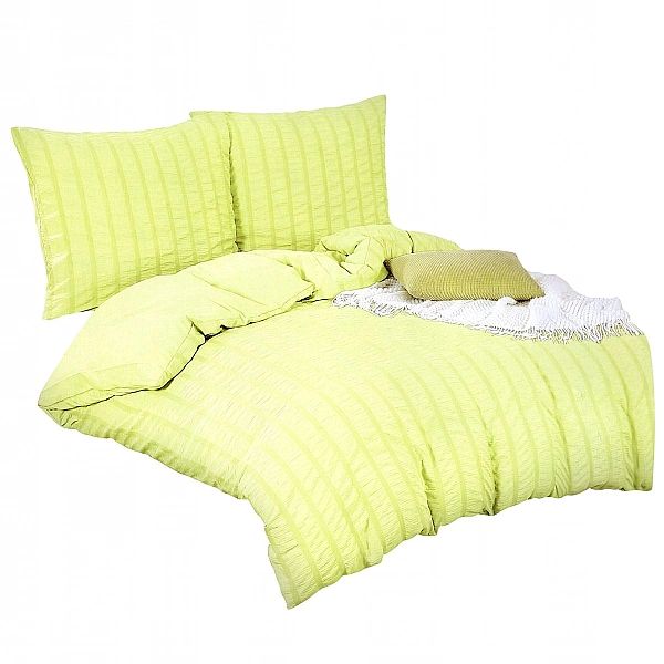 Pościel 200x220 Komplet 3 części Kora Jednolita Pasy Clea 06