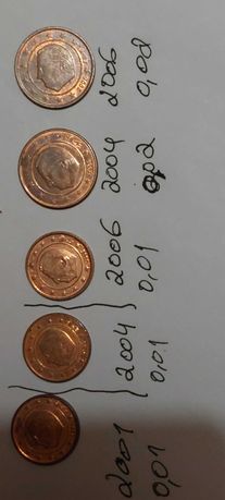 Moedas Belgica raras euro/centimos, colecionadores