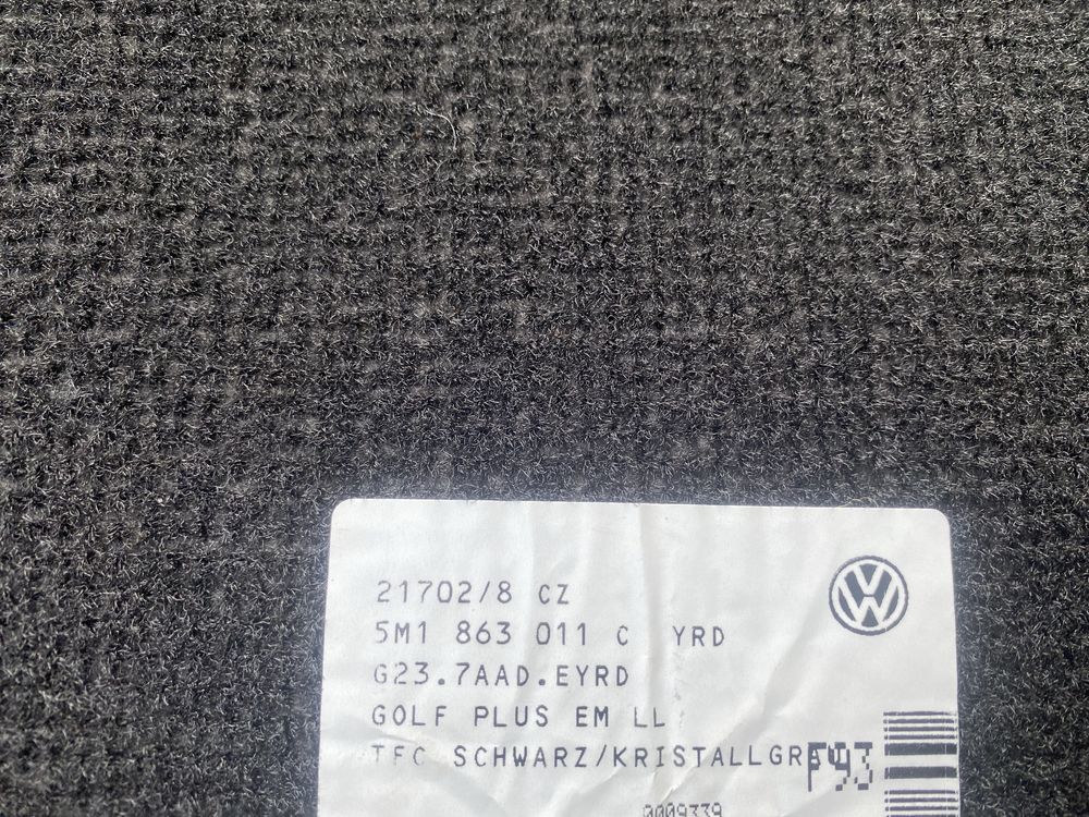 Комплект ковриків Golf plus оригінал Volkswagen