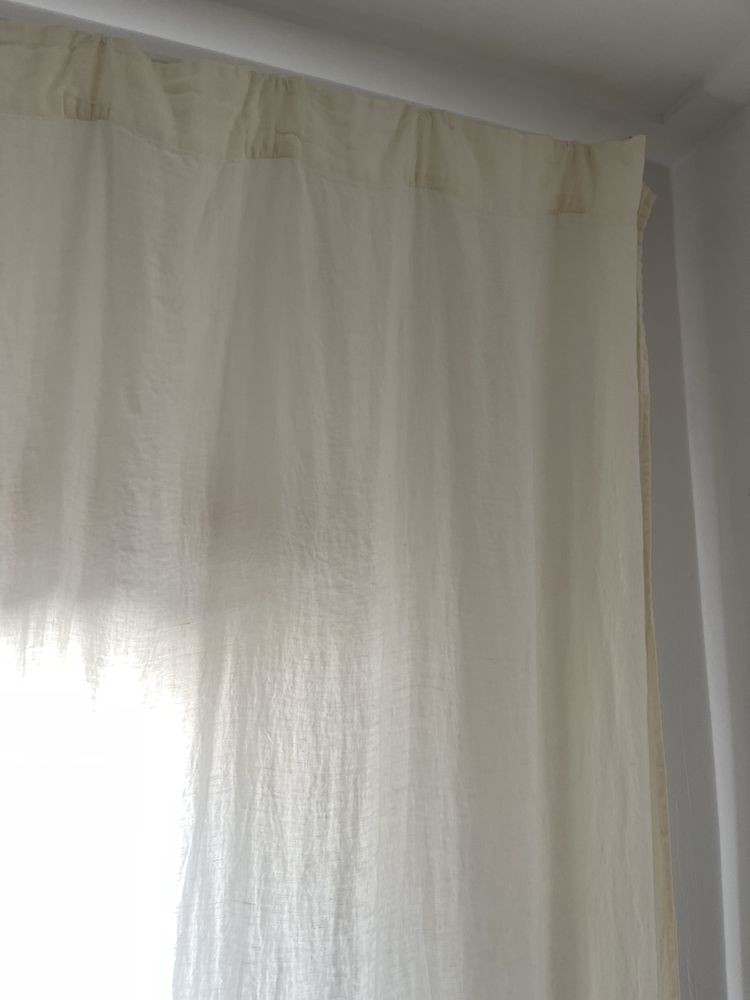 Cortinado linho branco Zara Home