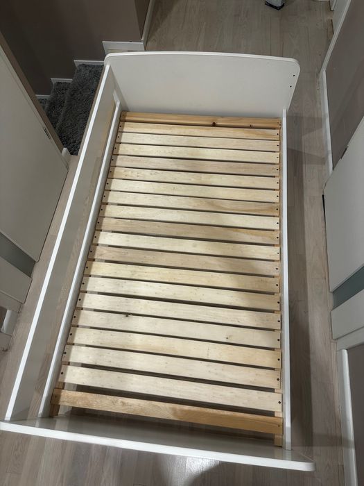 Łóżko dziecięce białe 90x160