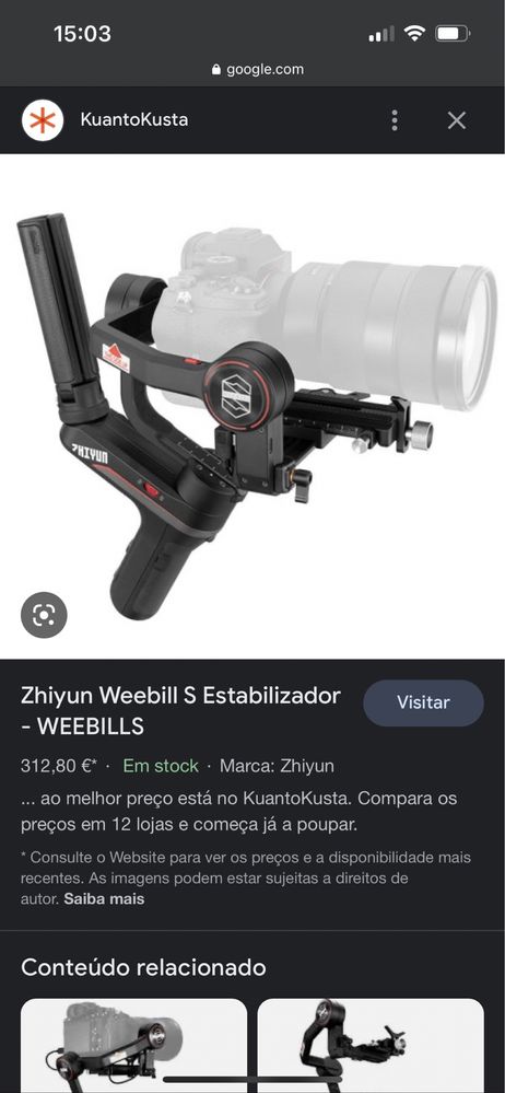 Gimbal zhiyun Weebill S  3 - axis