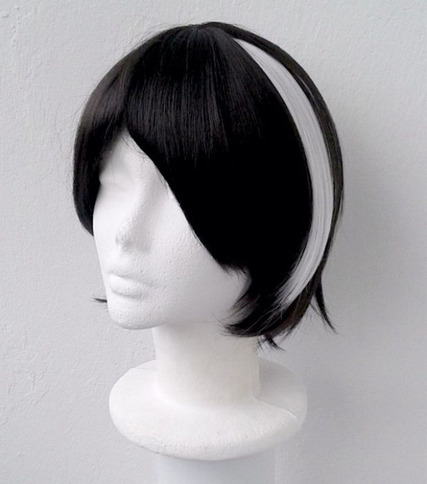 Todoroki Servamp Azami Nakiri SnS cosplay wig czarna krótka peruka